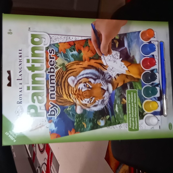 MAJESTIC TIGER PAINT BY NUMBER KIT CANVAS READY FOR FRAMING - Picture 2 of 3